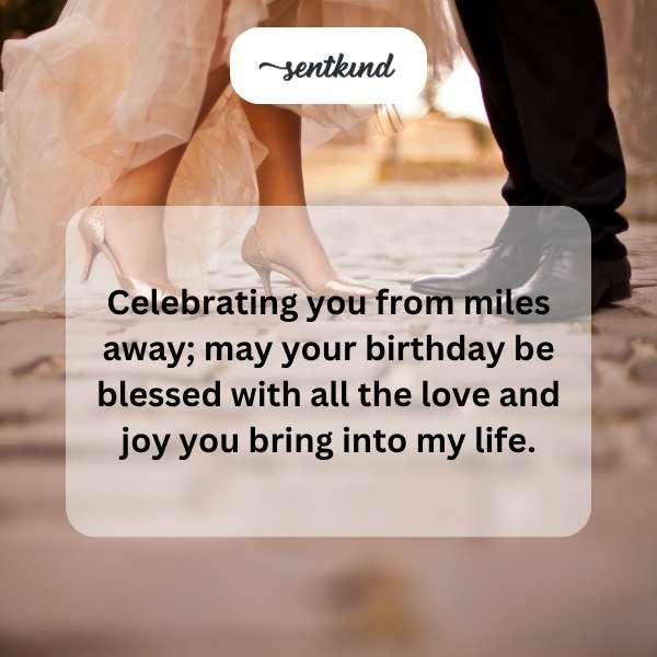 Heartfelt birthday greetings from afar for my beloved wife.
