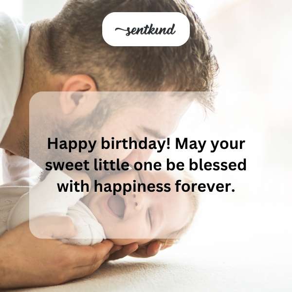 Joyous first birthday greetings for your precious child.