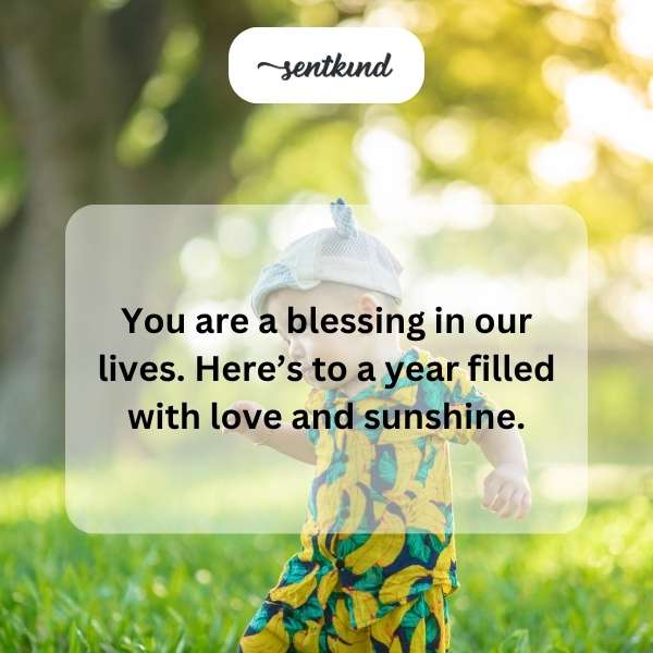 Celebrating your first year as the light of our lives.