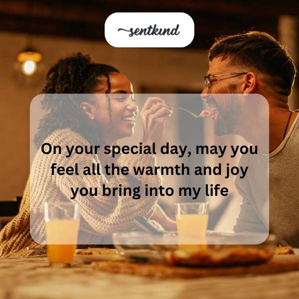 Heartfelt greetings for a beloved wife's celebration day.