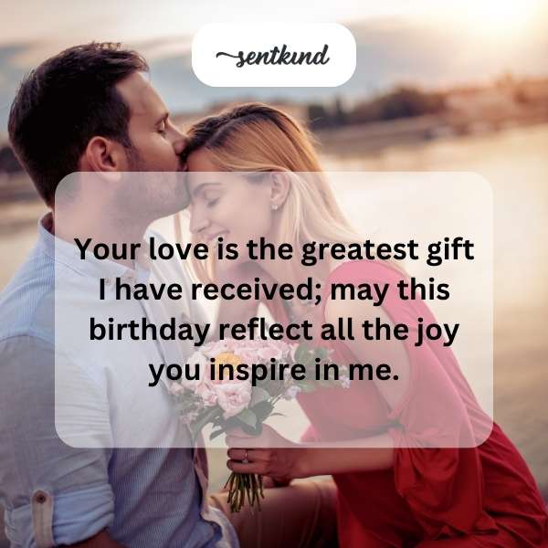 Heartfelt birthday message for a beloved spouse.