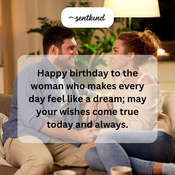 Celebratory messages for a beloved spouse's special day.