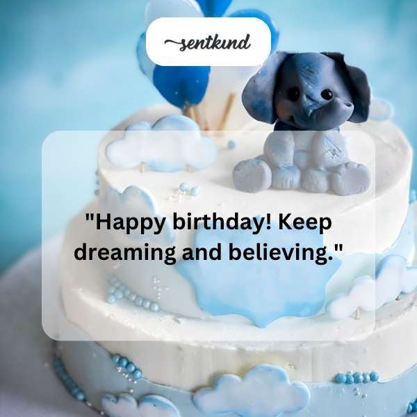Celebratory message for my son's special day.