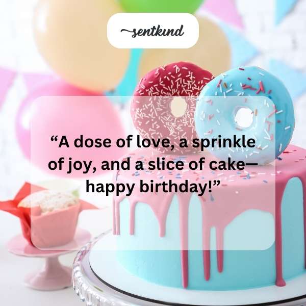 A birthday cake decorated with candles and colorful sprinkles.
