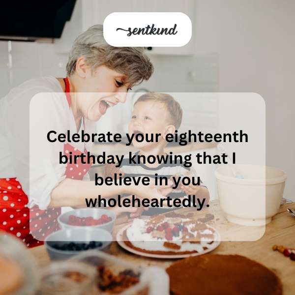 Heartfelt congratulations on reaching your milestone eighteenth birthday.