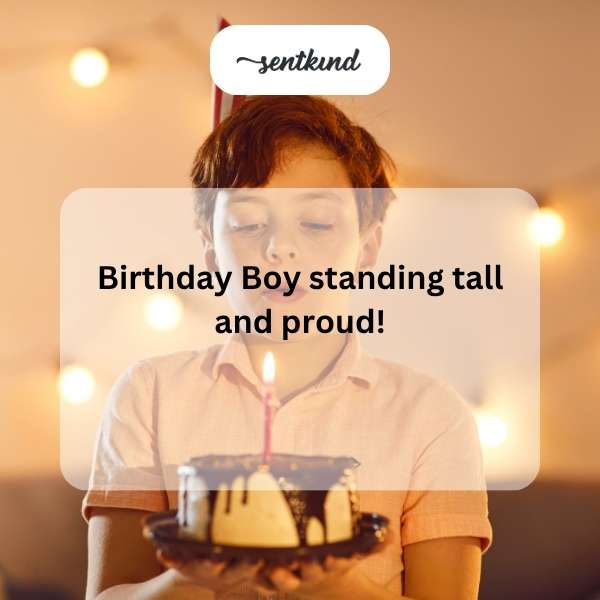 Celebratory message for the special birthday moment.