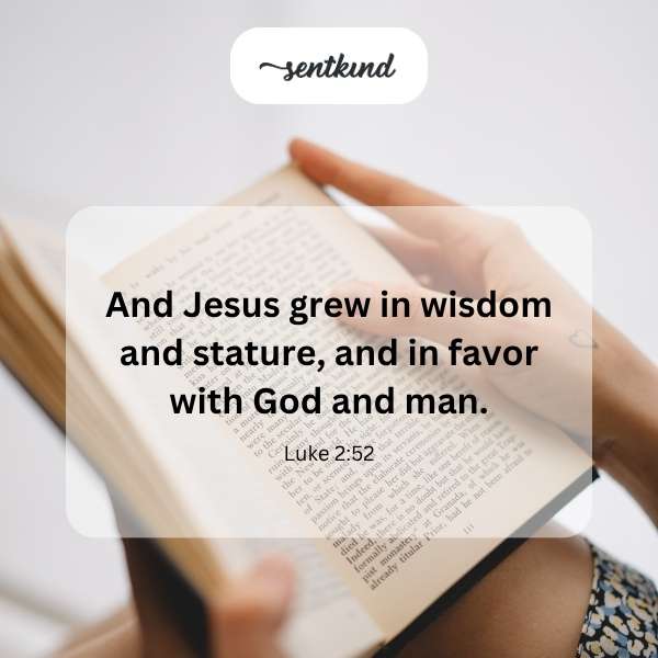 A child resembling Jesus is depicted growing taller, symbolizing wisdom and grace.
