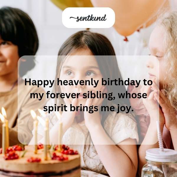 Celestial birthday wishes for a cherished sibling.