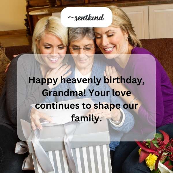 Birthday wishes for a beloved grandma in heaven.