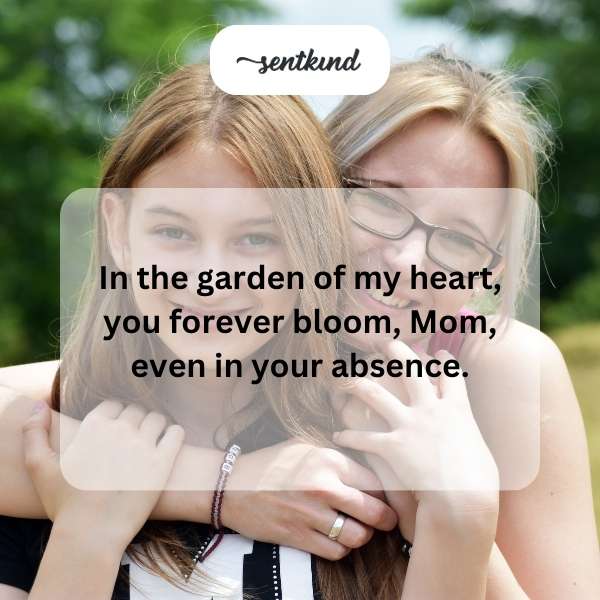 Celestial sentiments for a mother's birthday in remembrance.