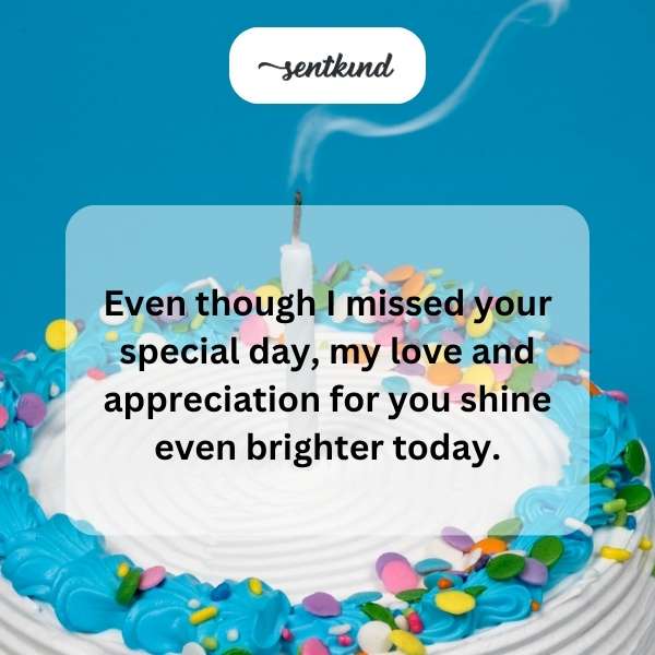 Late birthday greetings.
