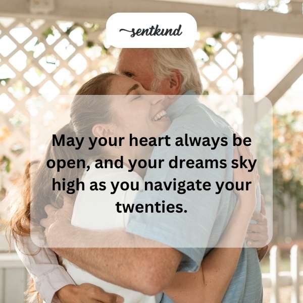Celebratory message for entering the third decade of life.