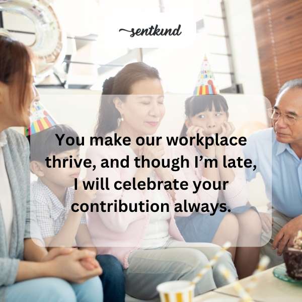 Delayed birthday greetings.