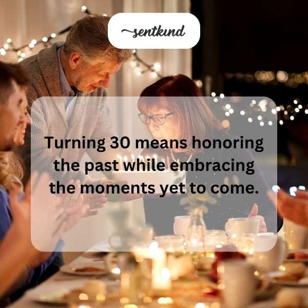 Inspirational sayings about celebrating your thirties.