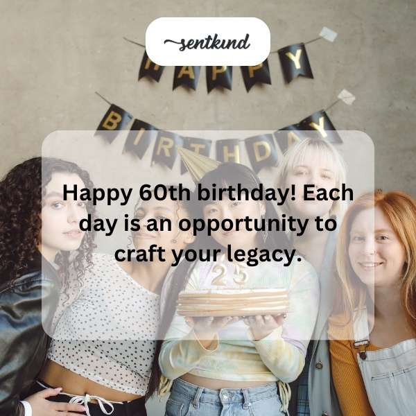 Celebrating sixty years with heartfelt birthday greetings.