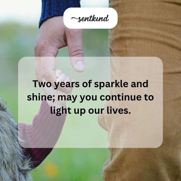 Celebrating the second year milestone with joy and brightness.