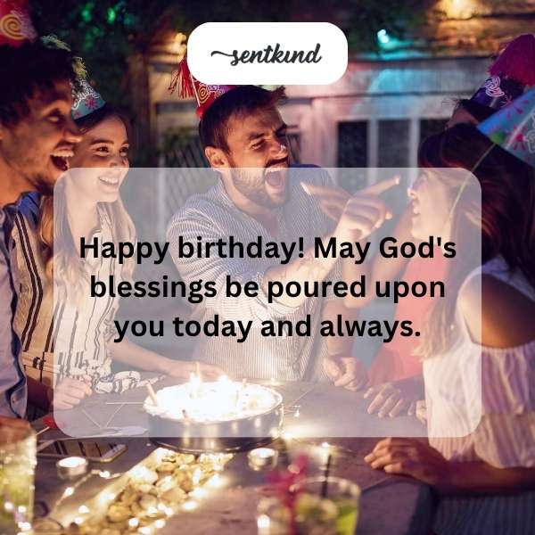 Spiritual birthday greetings filled with divine blessings.