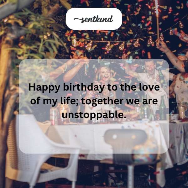Celebratory message for someone's special day with heartfelt emotions.