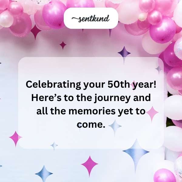 A heartfelt message for a milestone year, embracing the journey and future memories.