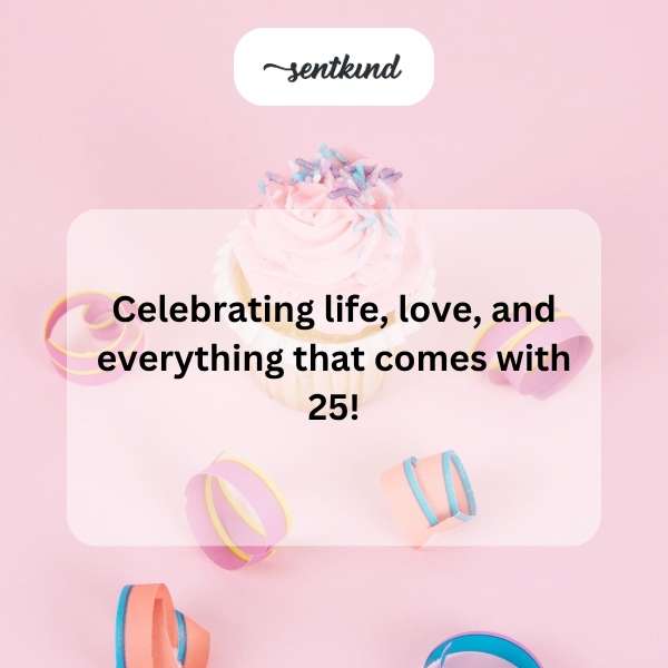 Image description: Joyful 25th birthday celebration.
