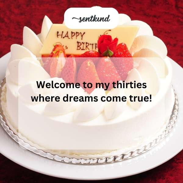 Celebrating turning 30 milestone with joy and reflection.