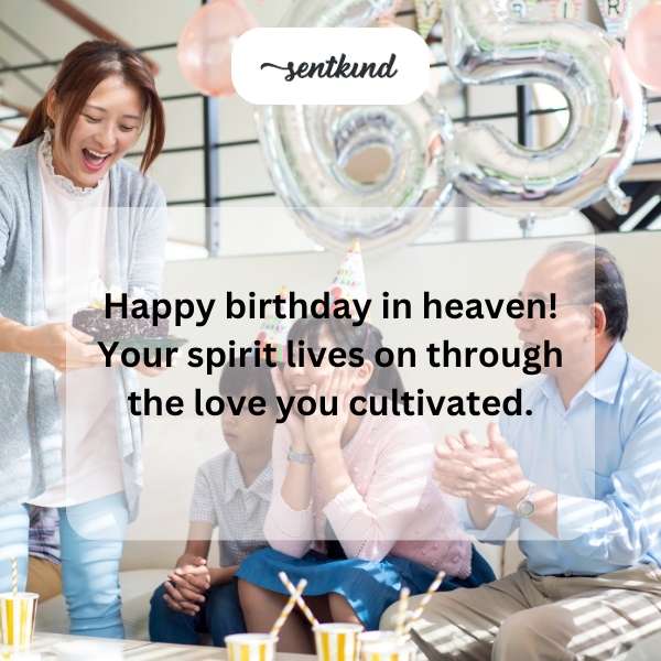 Celestial birthday wishes for those who have passed.