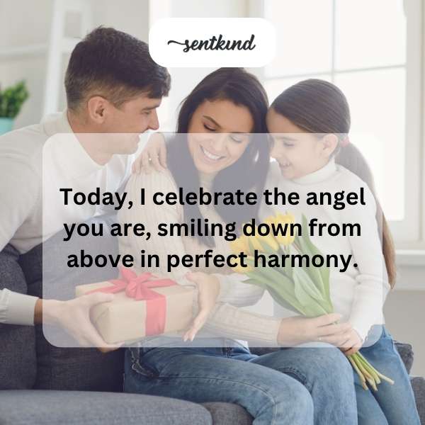 Celestial birthday wishes remembering a loved one's spirit.