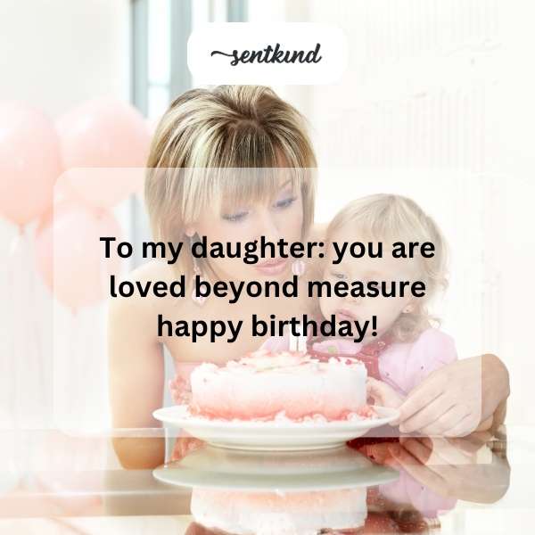 Celebratory message for a daughter's special day image.