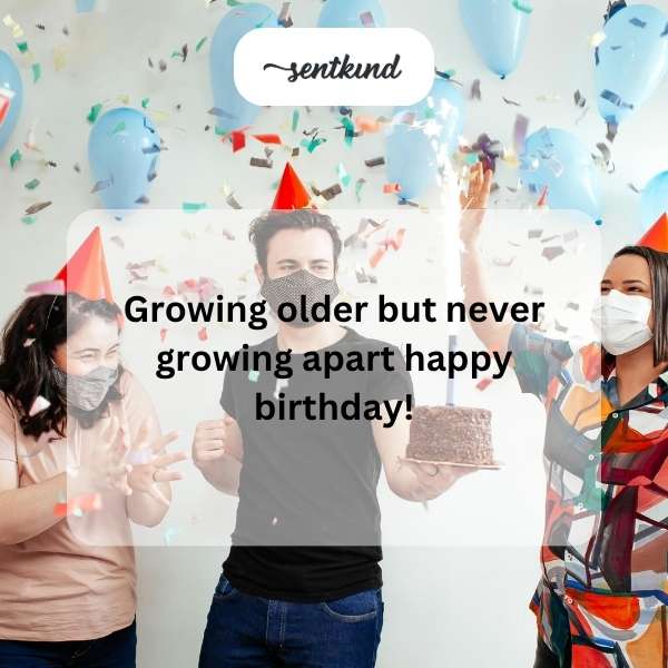 Aging together with love and joy on your special day.