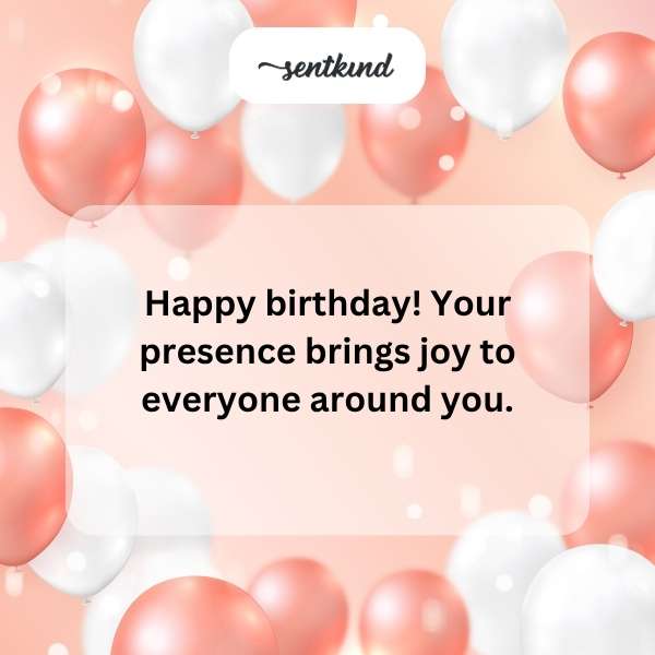 Celebratory wishes for a joyful birthday.