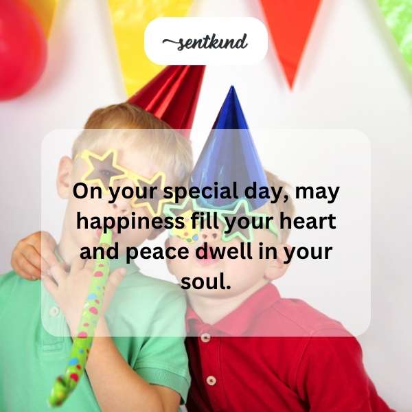 Spiritual blessings for your birthday, wishing you joy and serenity.