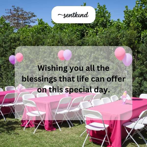 Spiritual birthday blessings for a joyous day.