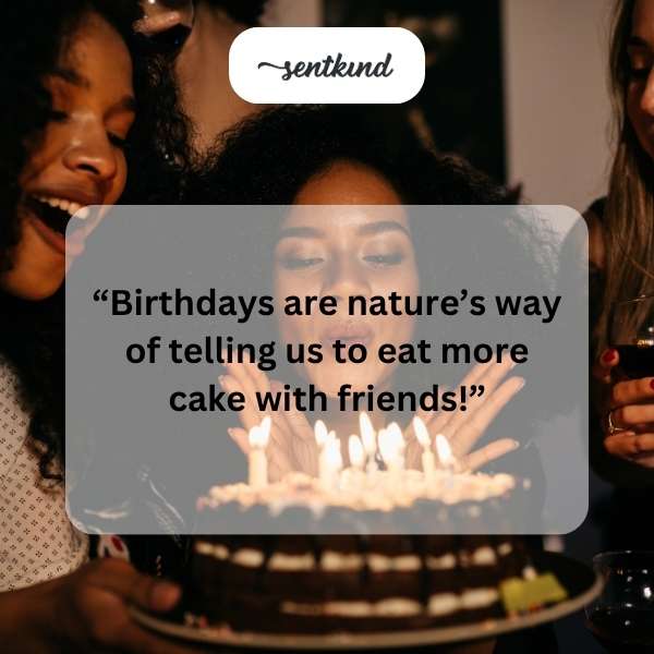 A birthday cake with candles symbolizes celebration and aging.