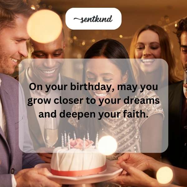 Spiritual blessings and dream fulfillment on your special day.