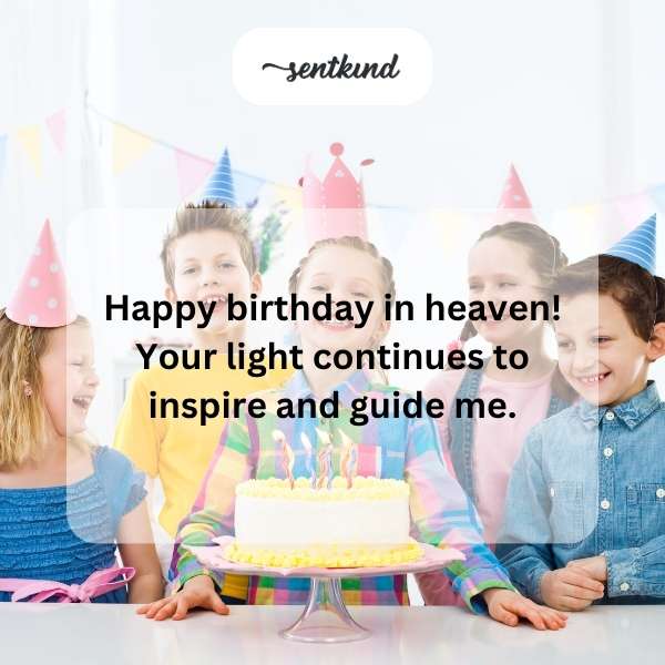 Celestial birthday wishes in memory of a loved one.