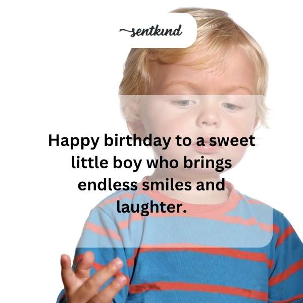 Joyful wishes for a young boy's milestone celebration.