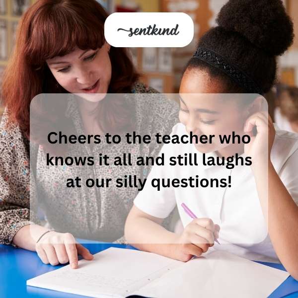 Toast to the educator who understands everything.