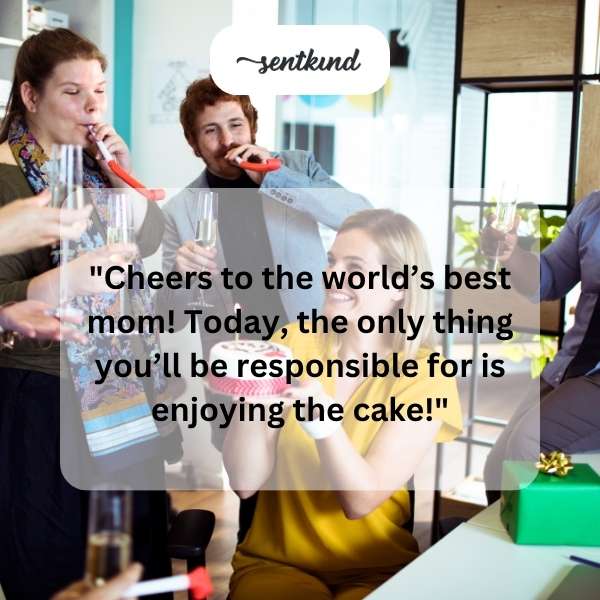 A celebratory toast is being made with champagne flutes.