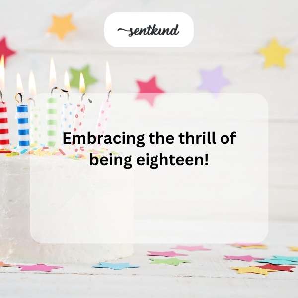Celebrating the excitement of turning eighteen with style on social media.
