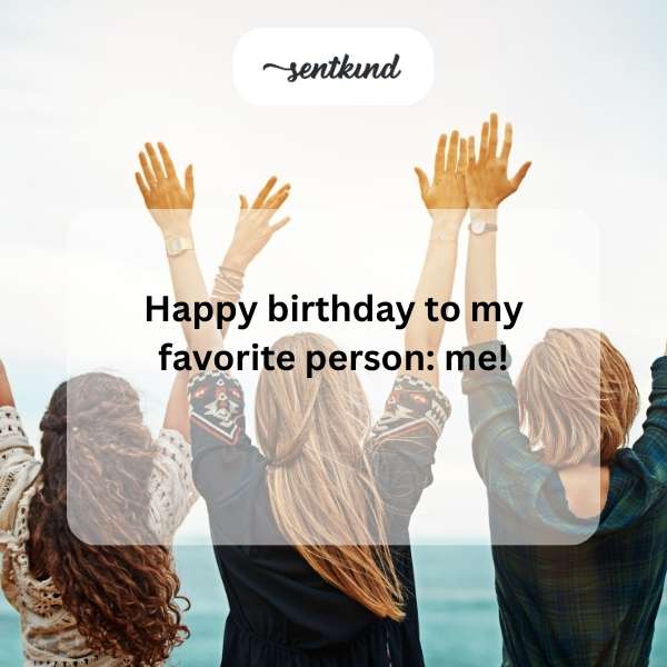 Creative birthday post for self-celebration.