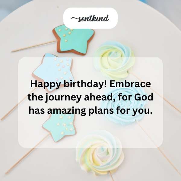 Spiritual birthday blessings for a bright future.