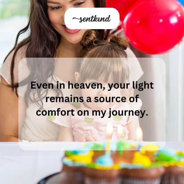A softly glowing celestial light shines through clouds.