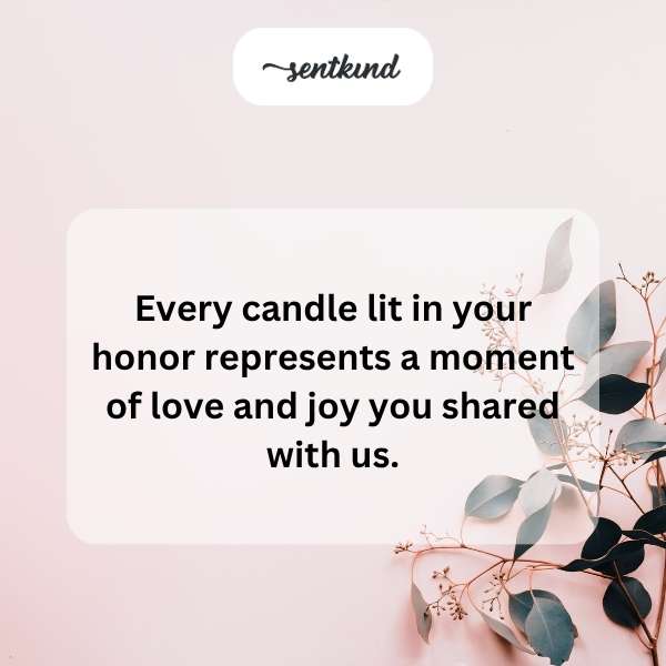 Multiple lit candles create a warm, glowing ambiance.
