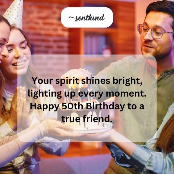 Celebrating half a century of life with heartfelt wishes.