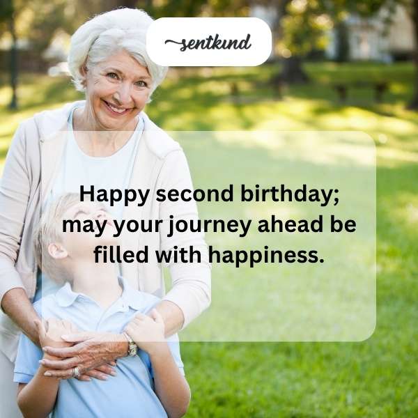 Joyful greetings on your toddler's second birthday.