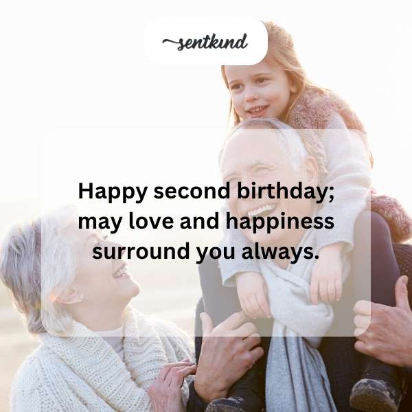 Celebrating a toddler's milestone with heartfelt wishes.