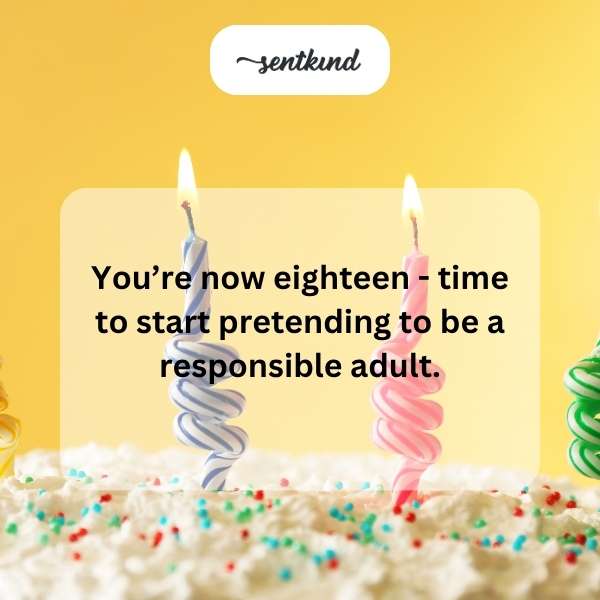 Celebrating the milestone of reaching adulthood at eighteen.