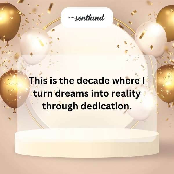 Celebrating the milestone of turning 30 with dreams becoming reality.