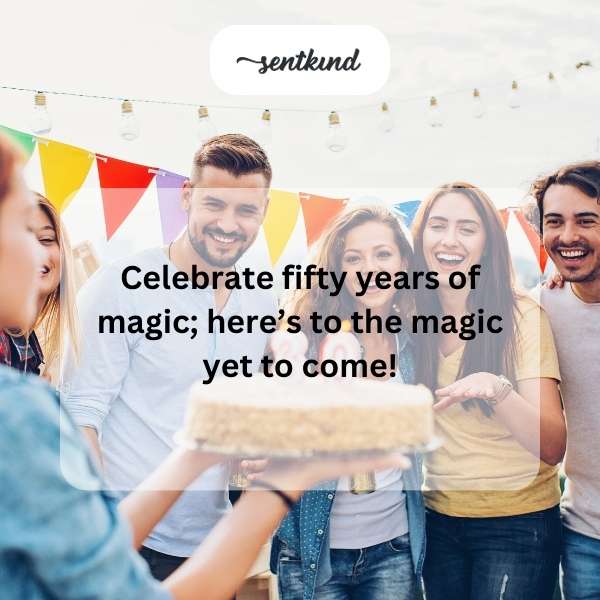 Happy 50th anniversary greetings.