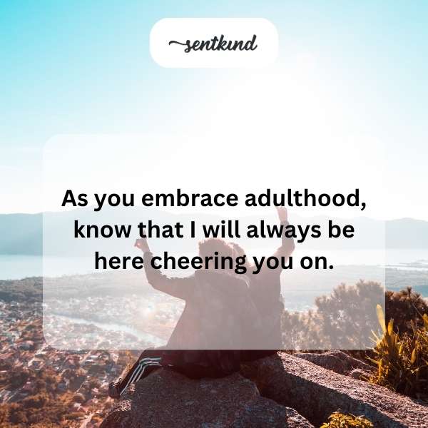 Celebrating the milestone of turning eighteen with heartfelt encouragement.